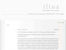 Tablet Screenshot of ilinx-kultur.org